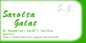 sarolta galat business card